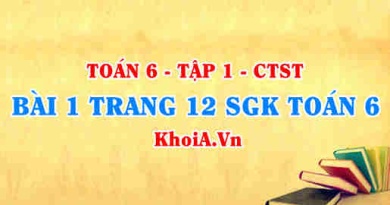 Bài 1 trang 12 SGK Toán 6 Tập 1 Chân trời sáng tạo